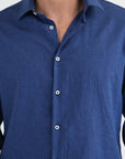Camicia Puro Lino Blu