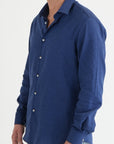 Camicia Puro Lino Blu