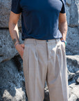 Pantalone Gamba Larga Sabbia