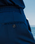 Pantalone Gamba Larga Blu Navy