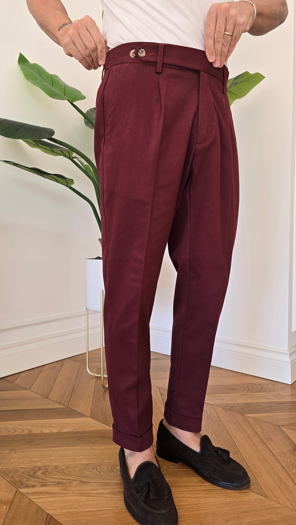 Pantalone chino ARSO magenta