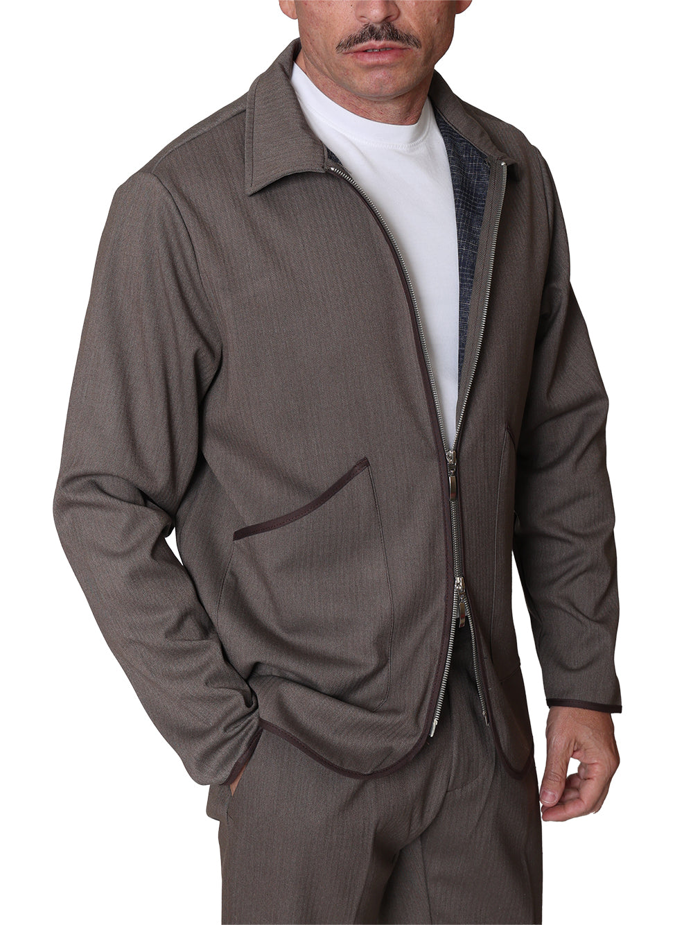 Camicia coordinato Arso Spigato fango