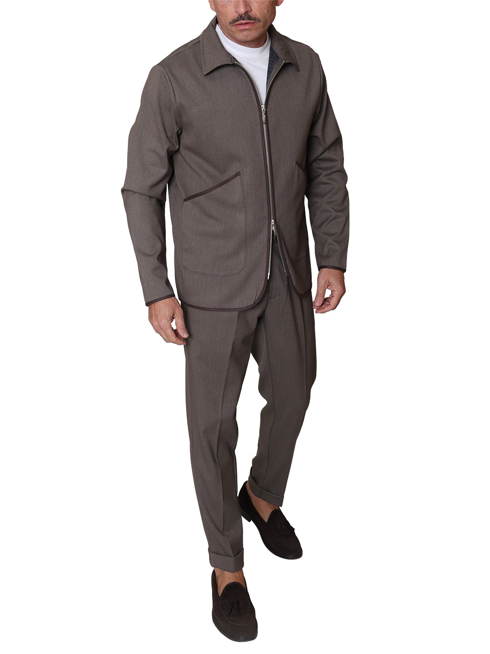 Camicia coordinato Arso Spigato fango