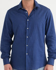 Camicia Puro Lino Blu