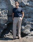 Pantalone Gamba Larga Sabbia