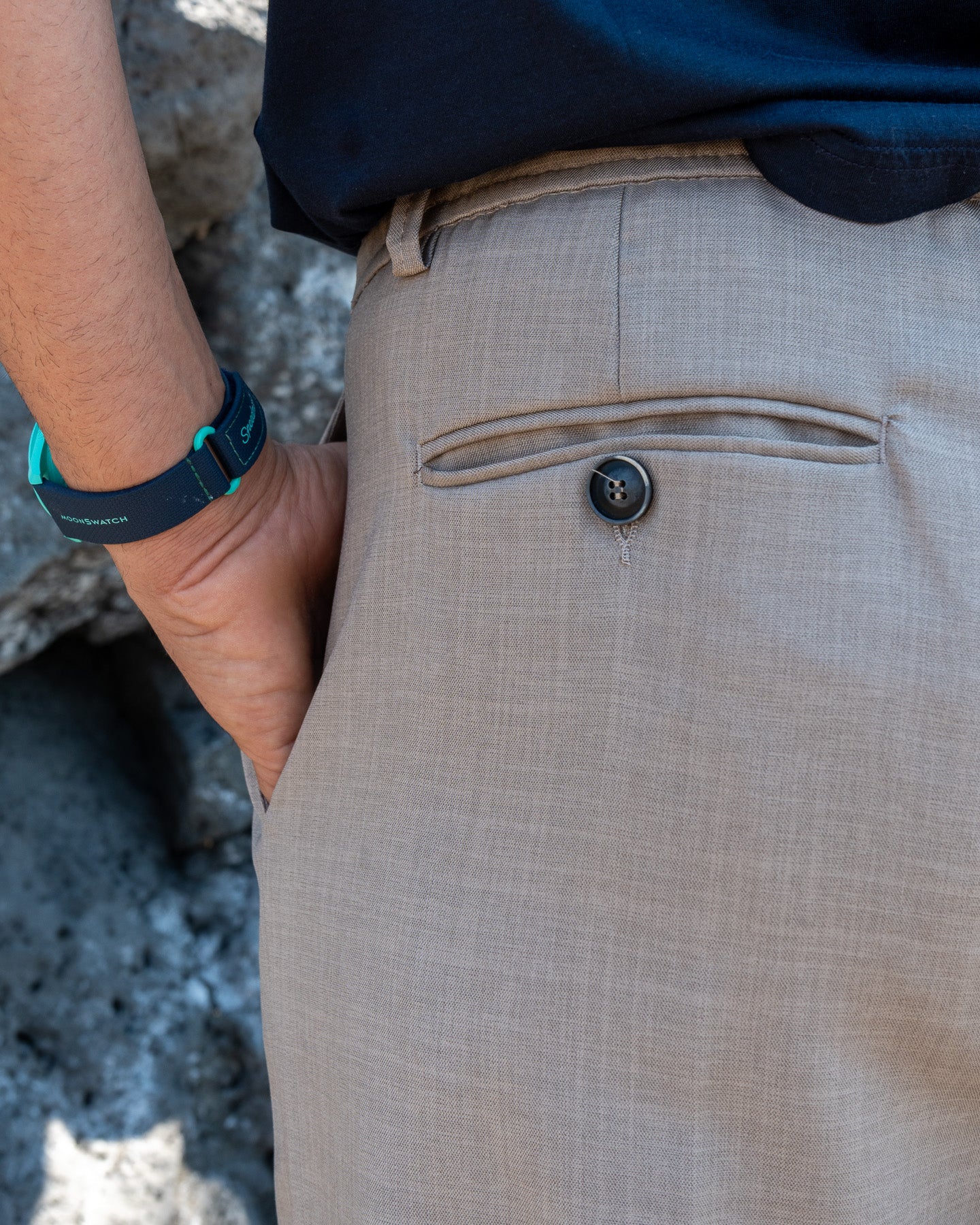 Pantalone Gamba Larga Sabbia