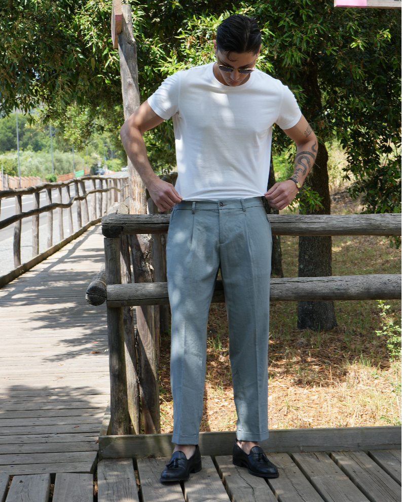 PANTALONE OSAR LINO GRIGIO